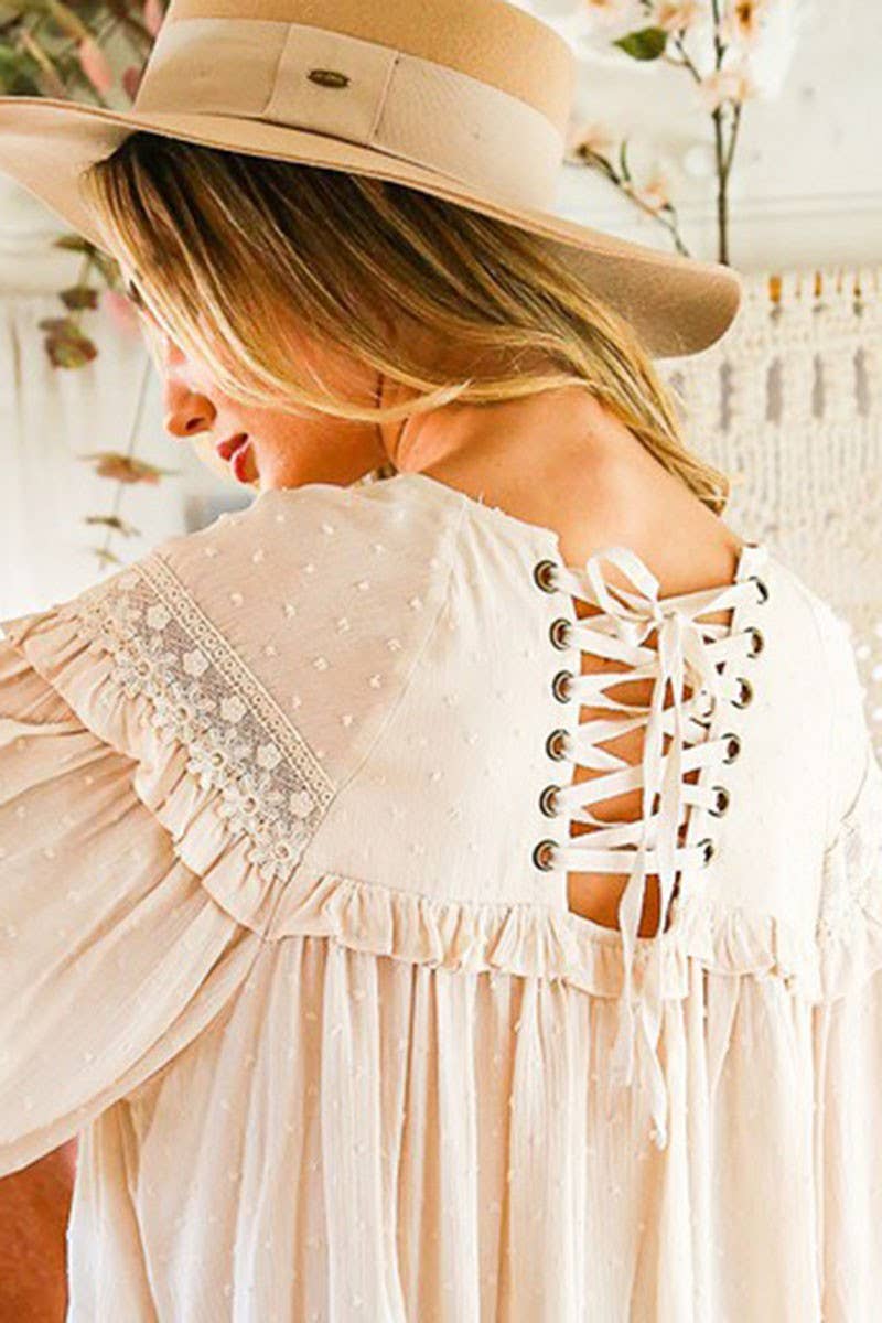 Lace-up Blouse