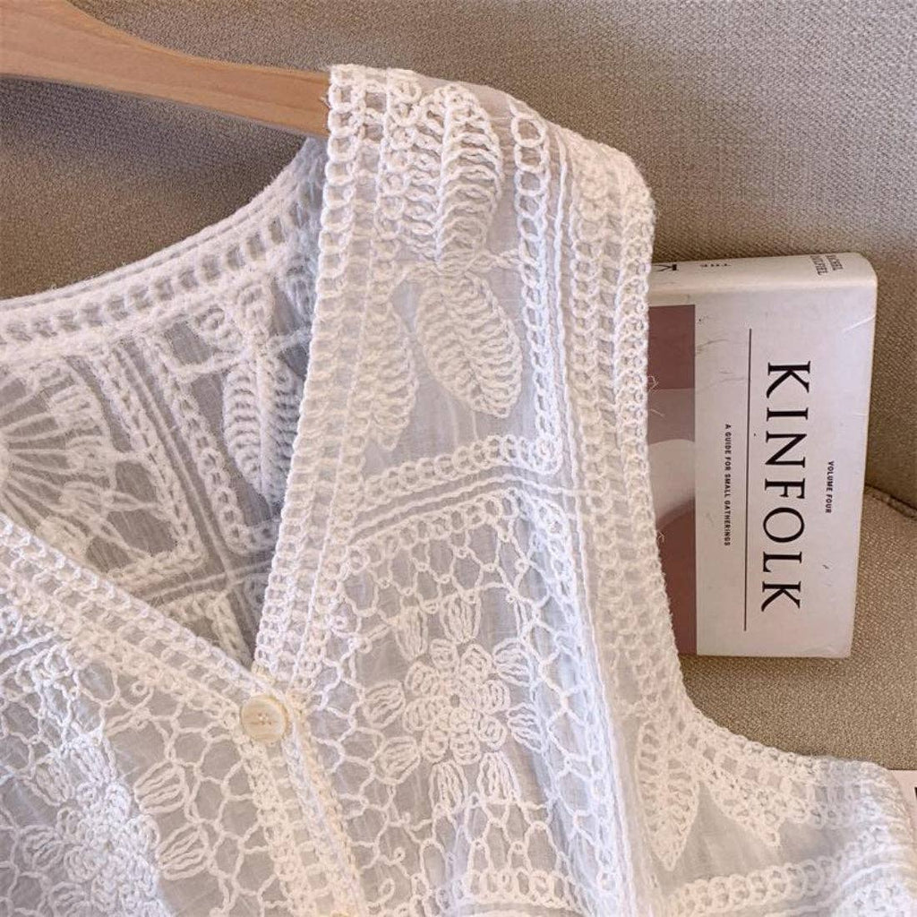Bohemian Crochet Sleeveless Vest
