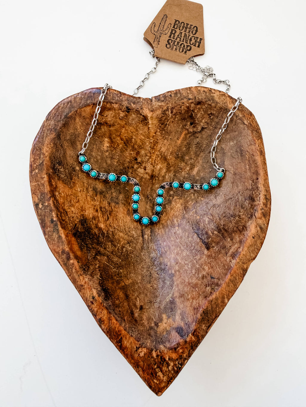 Western SteerHead Stone Necklace