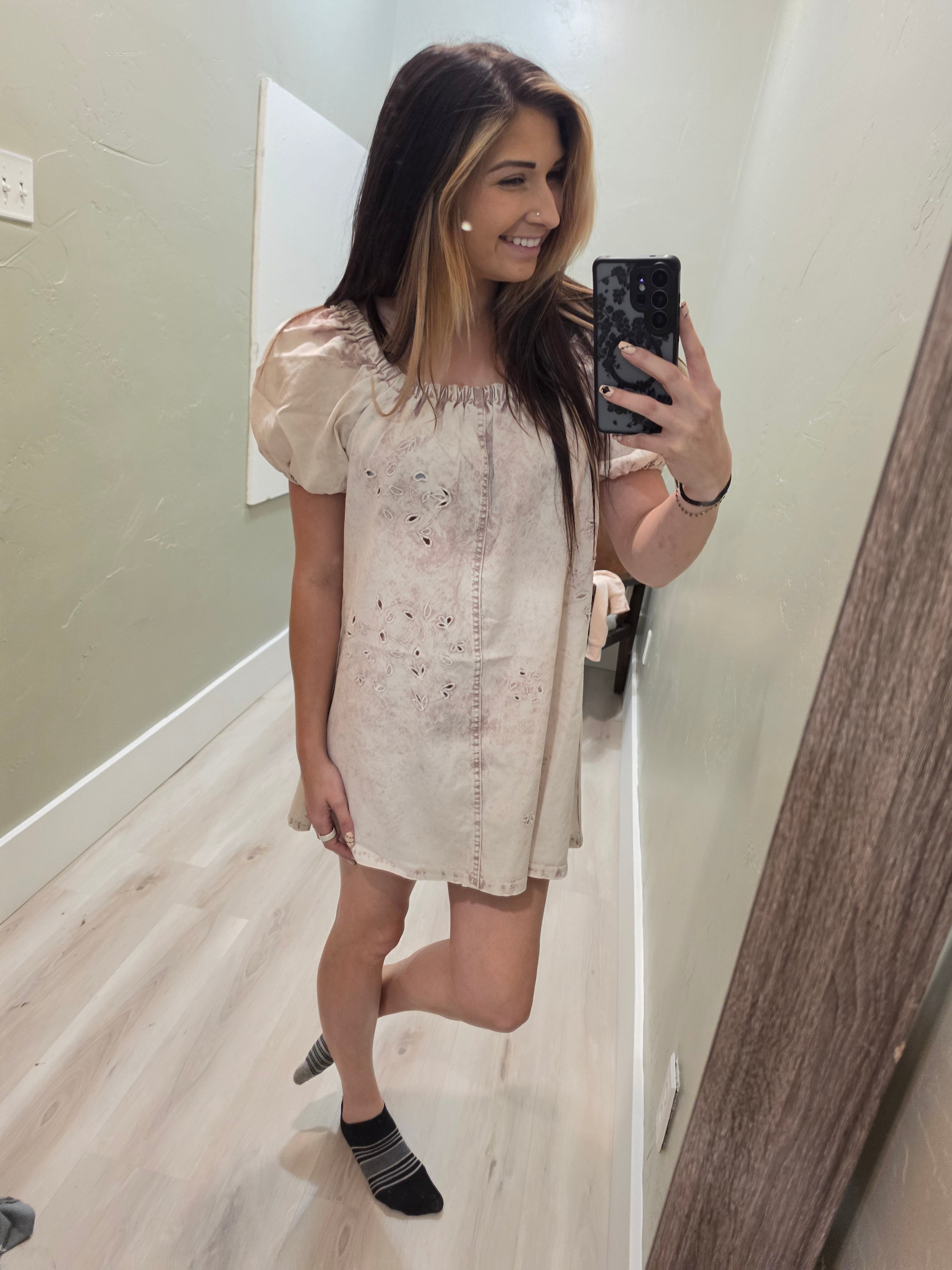 Casey Washed Pink Dress