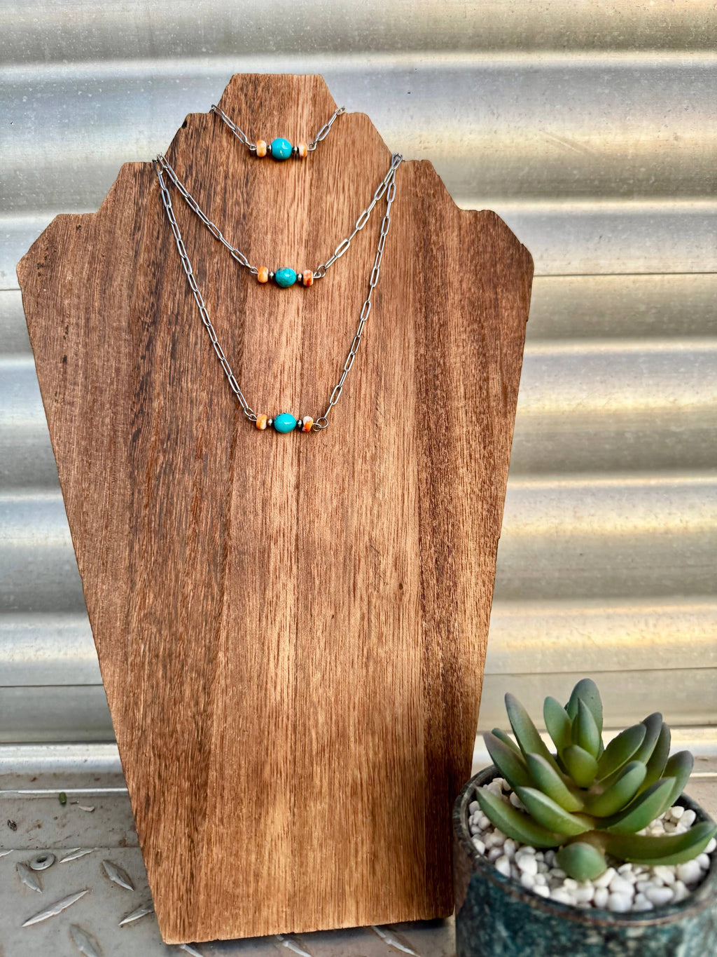 Turquoise Spiny Oyster Choker Navajo Pearl