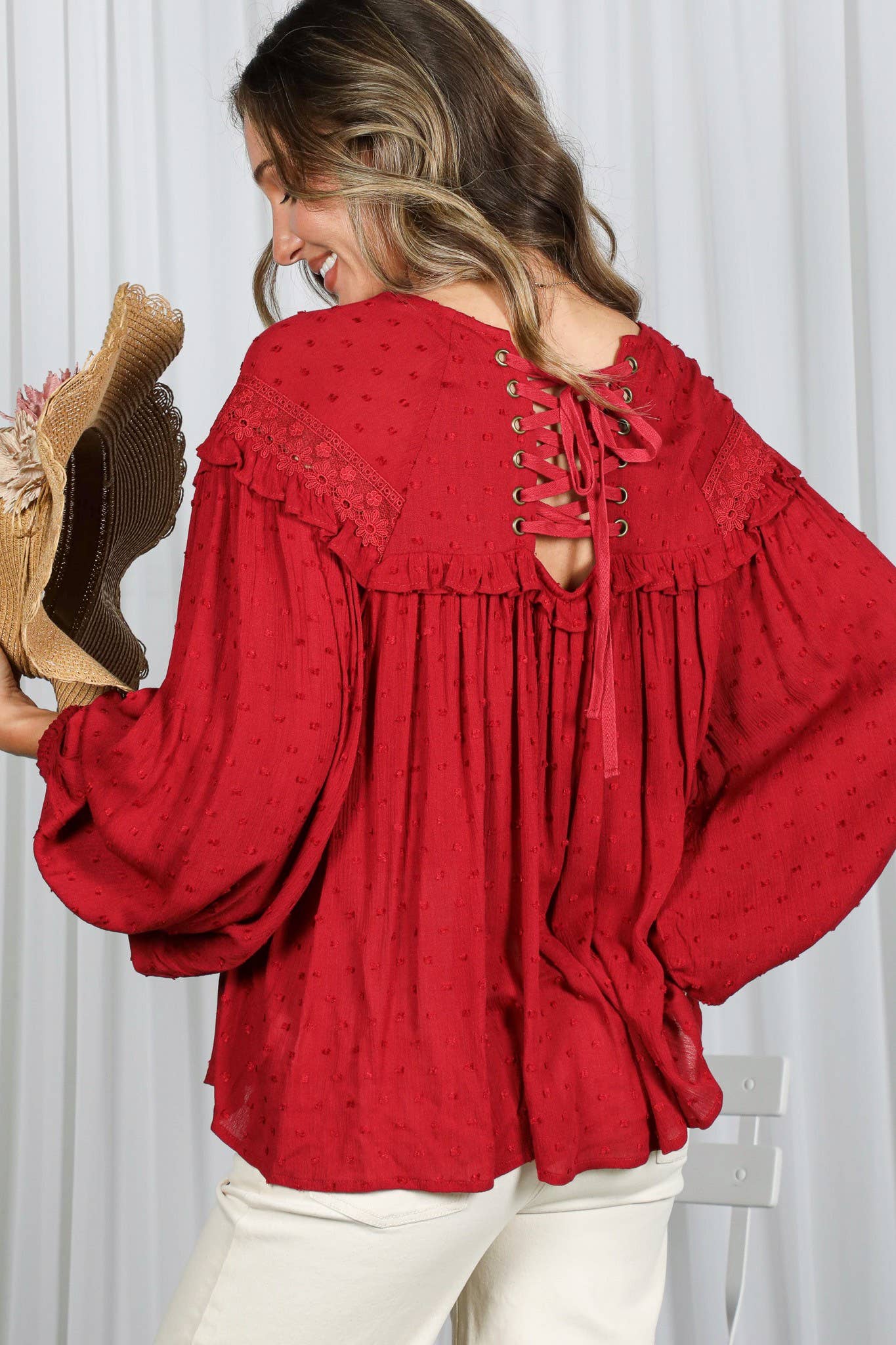 Lace-up Blouse