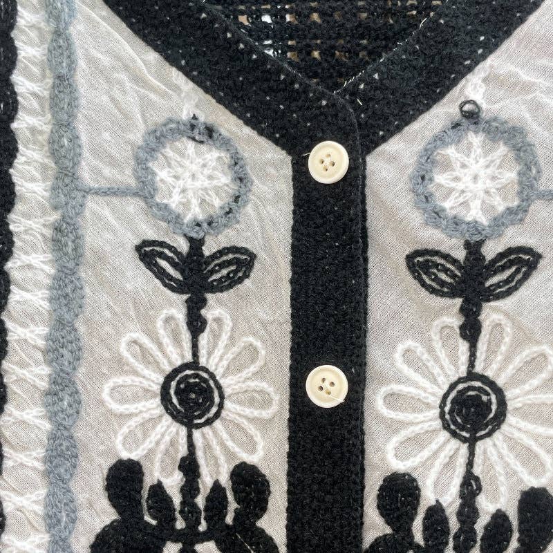 Vintage Hollow-Out Crochet Floral Vest