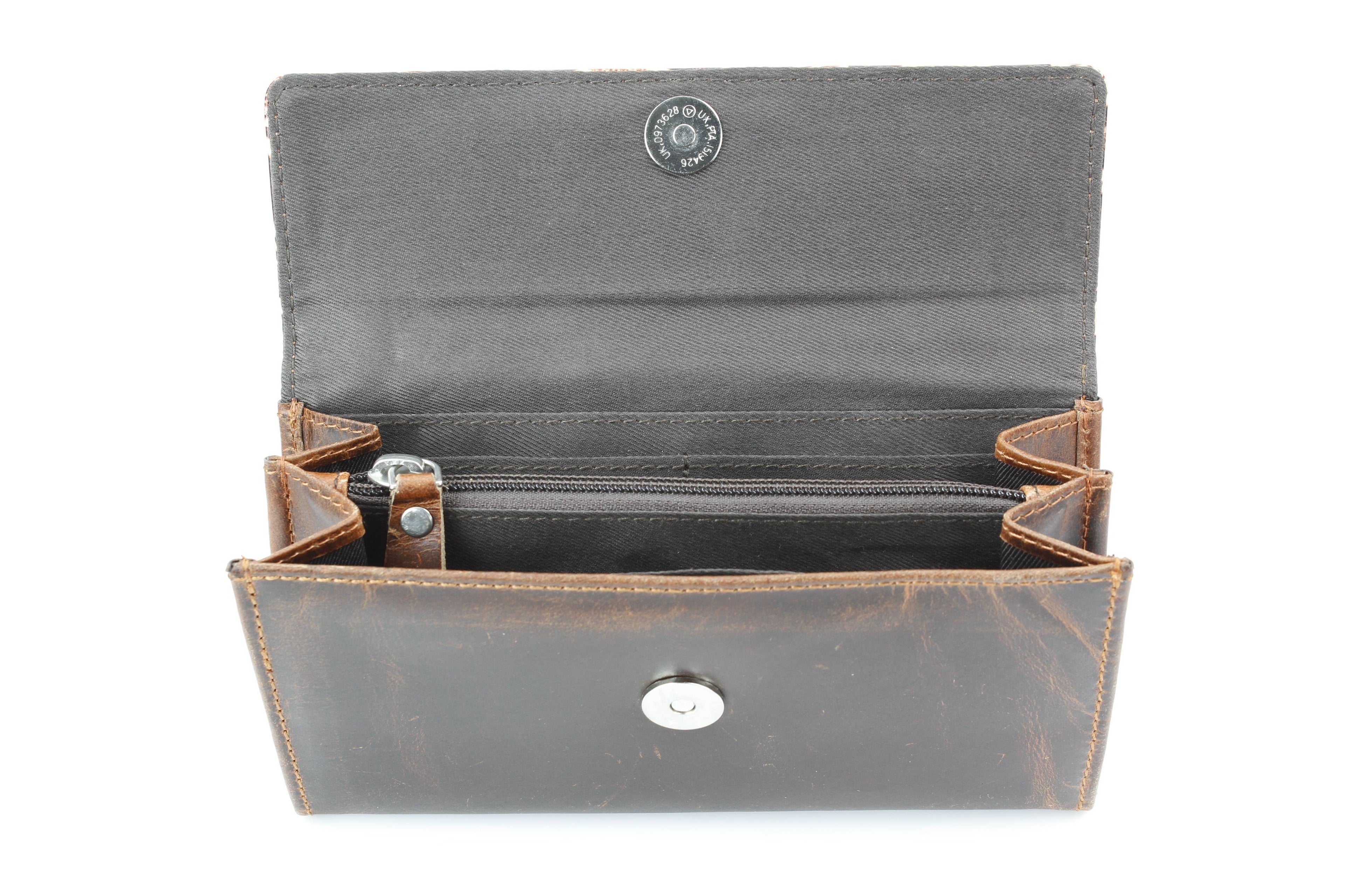 Rustic Tan Aztec Leather Wallet