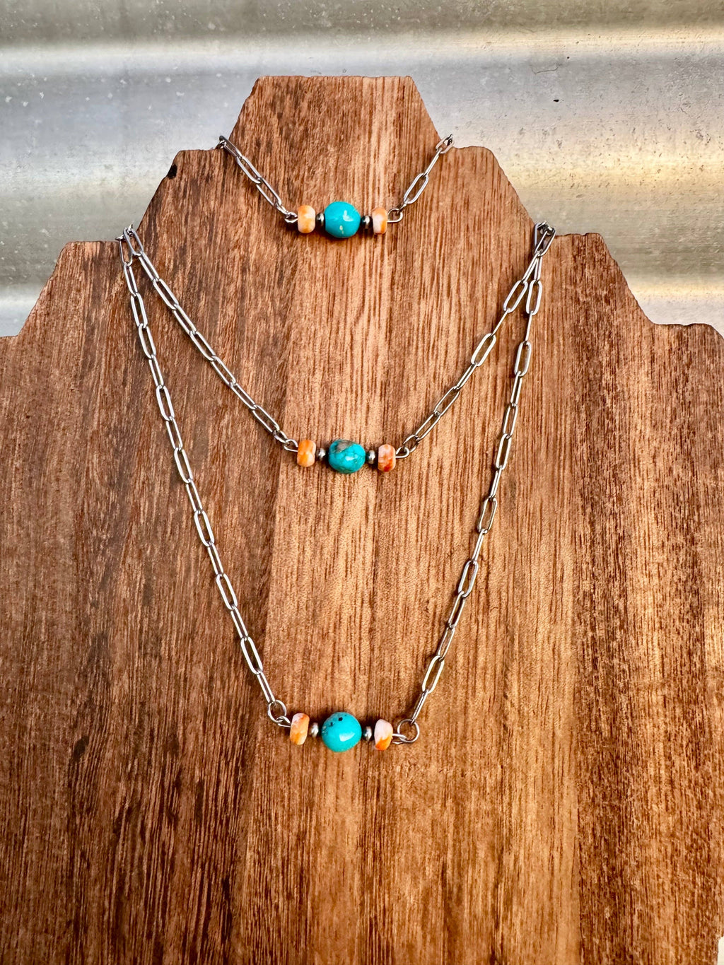 Turquoise Spiny Oyster Choker Navajo Pearl