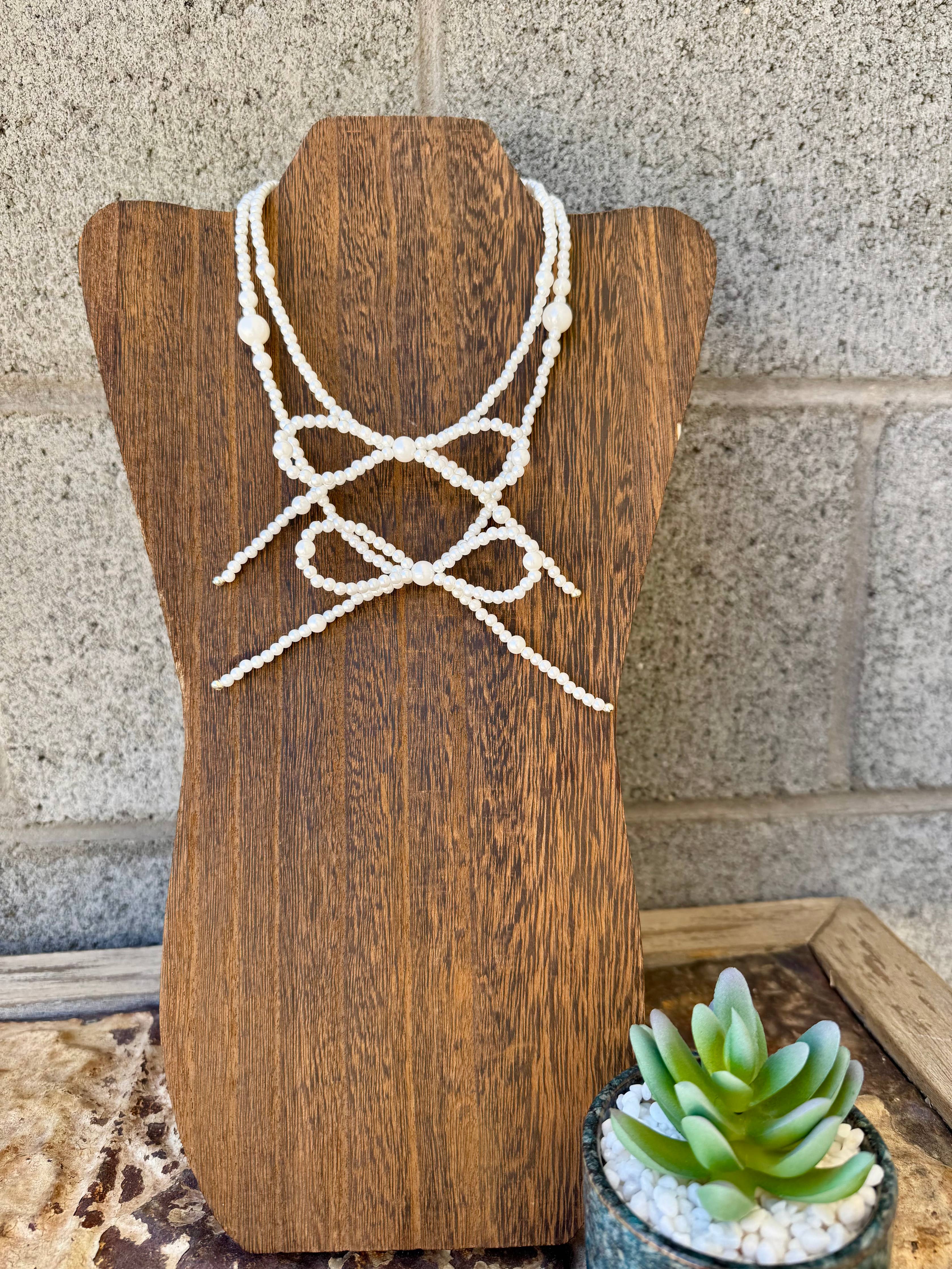 Bowtie Pearl Necklace