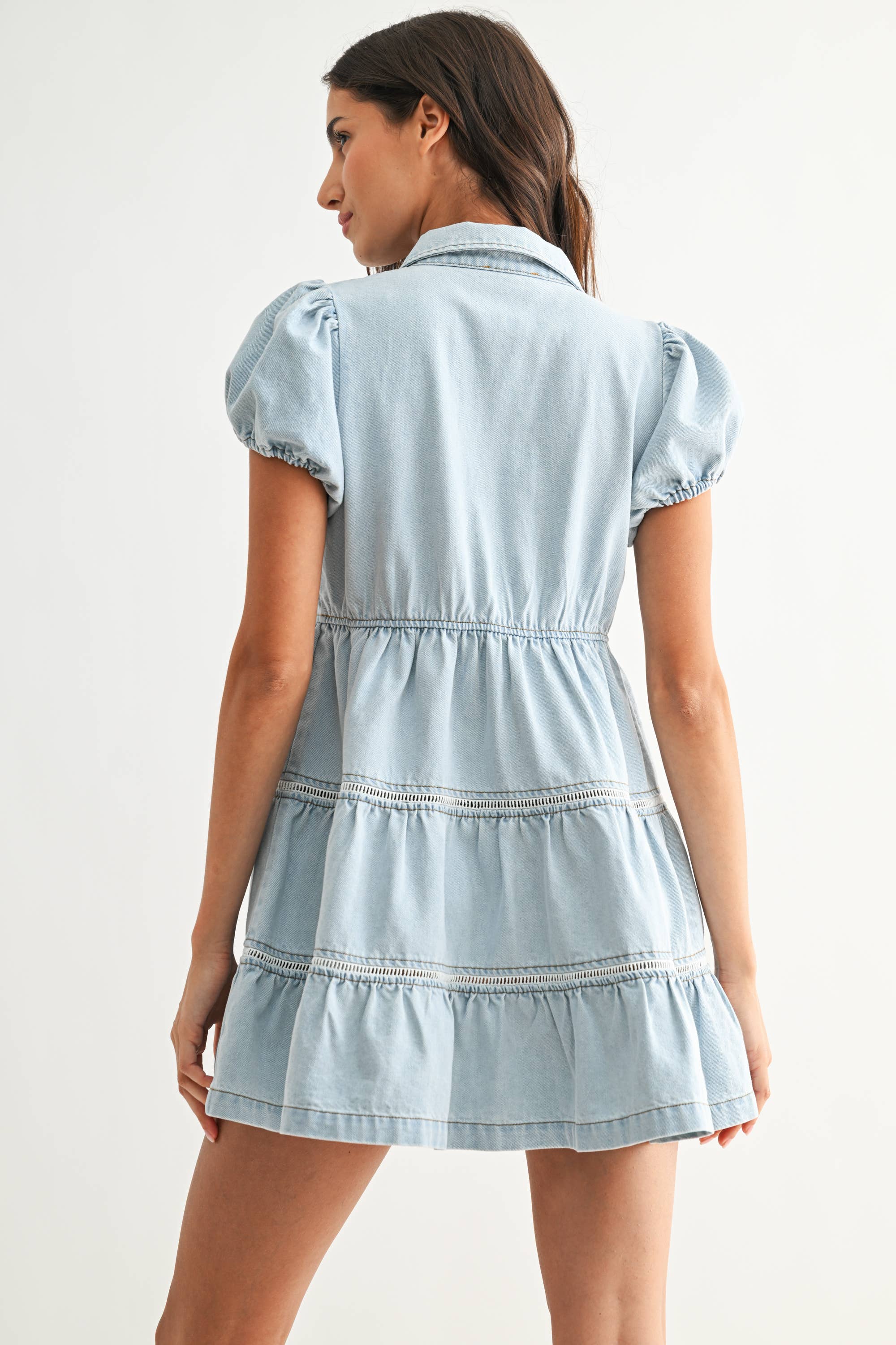 Denim Flutter Dress