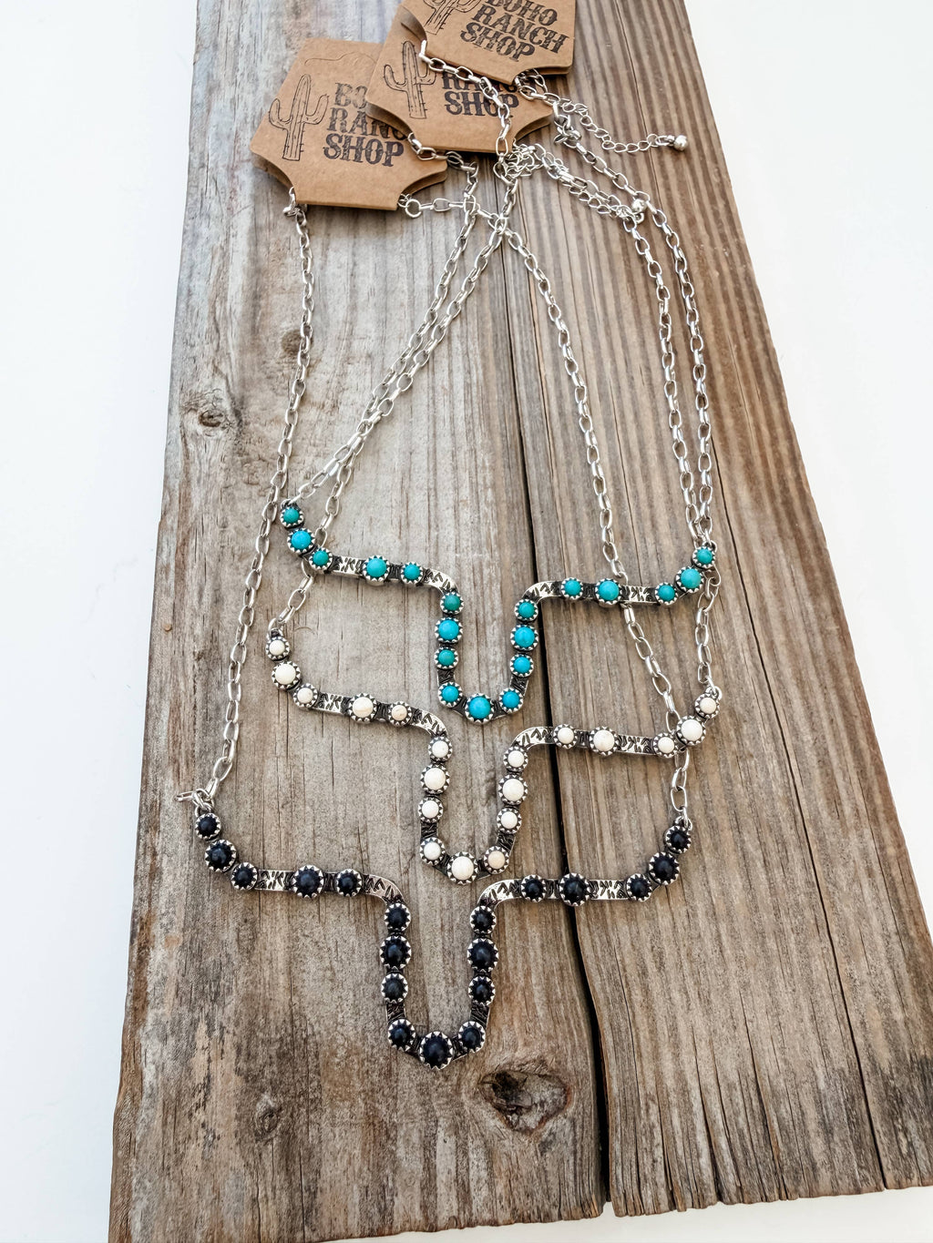 Western SteerHead Stone Necklace