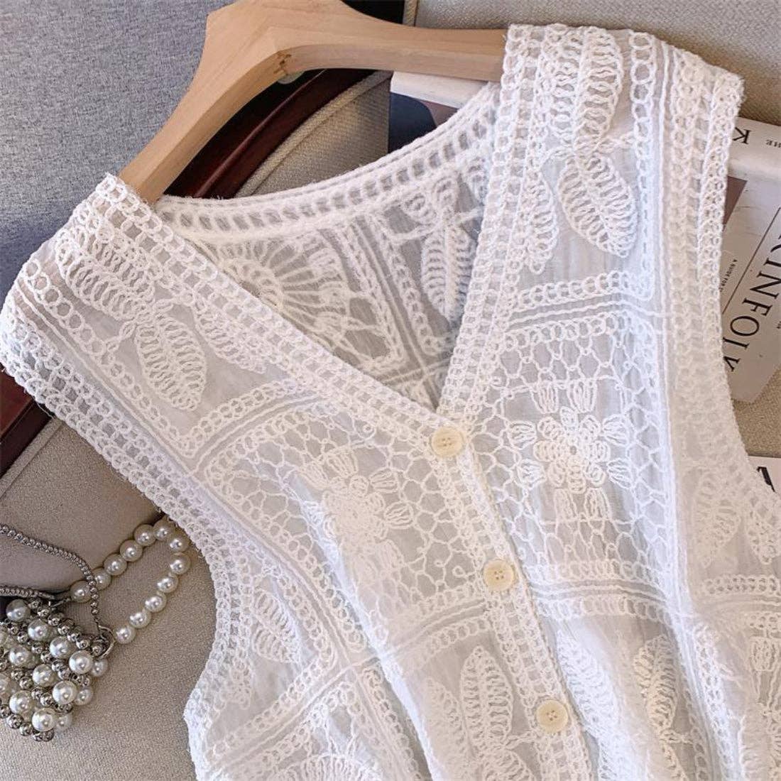 Bohemian Crochet Sleeveless Vest