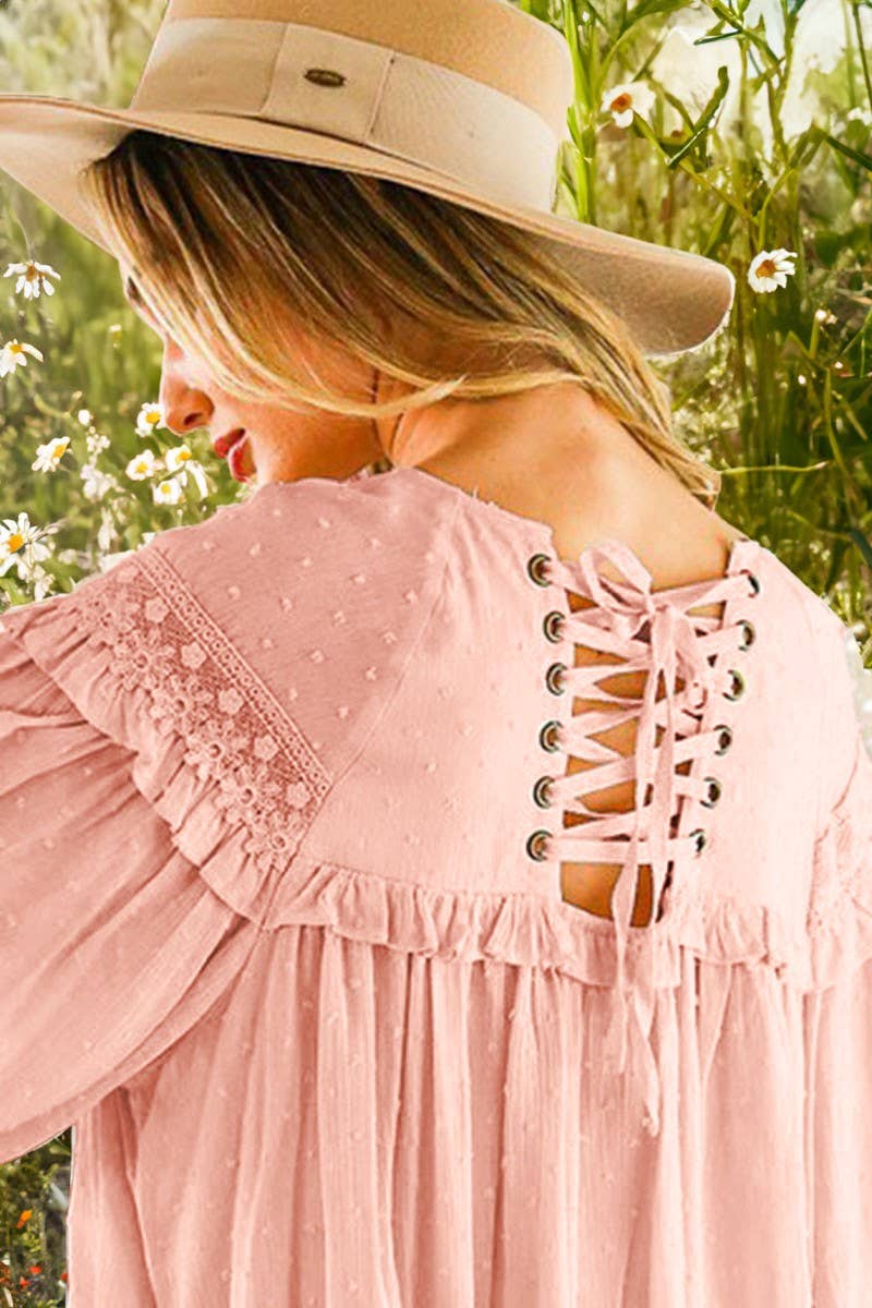 Lace-up Blouse