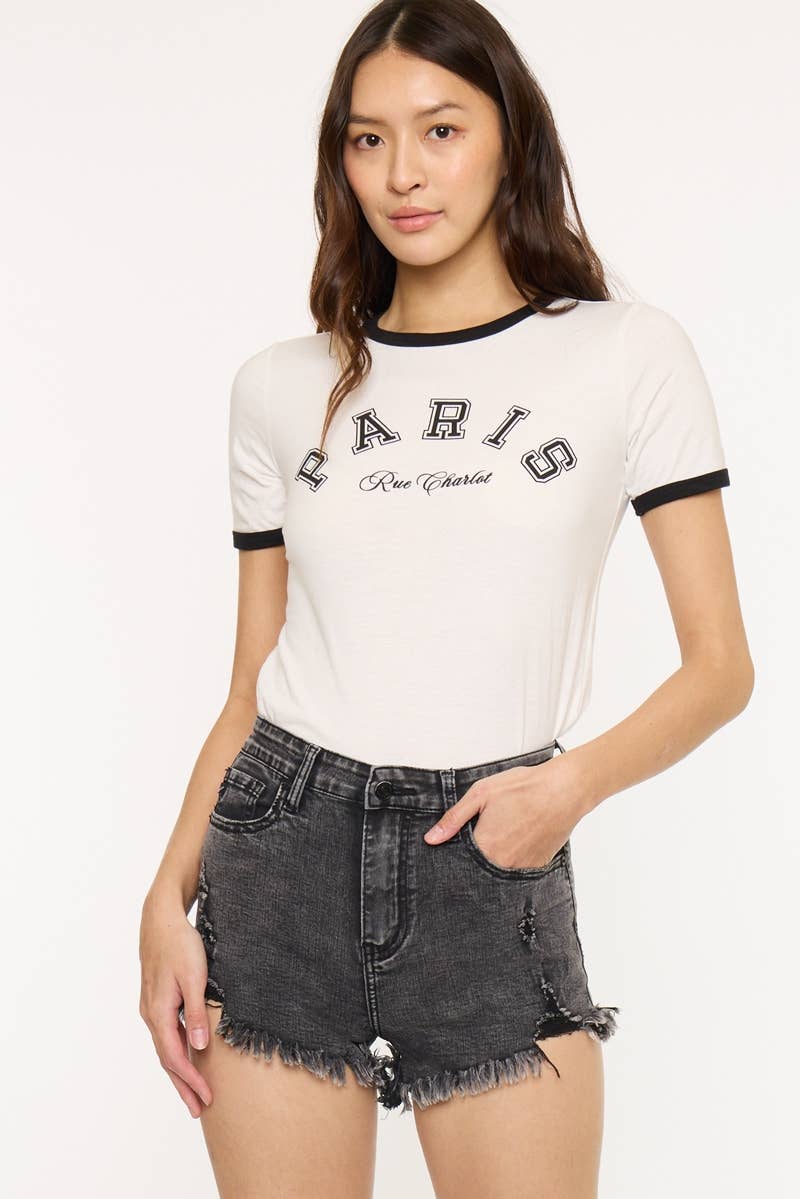 Kancan High Rise Denim Shorts