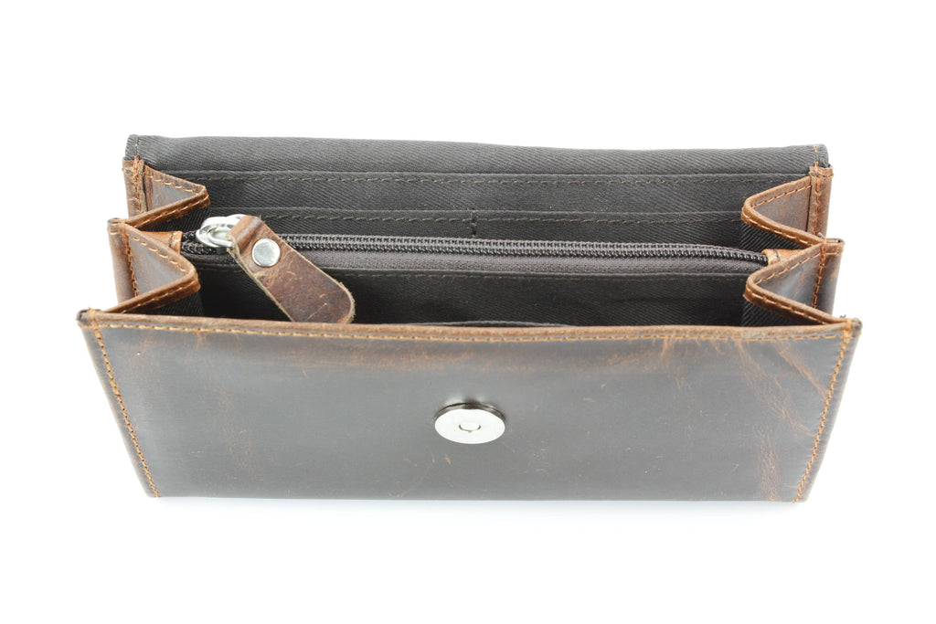 Rustic Brown Orange Aztec Clutch