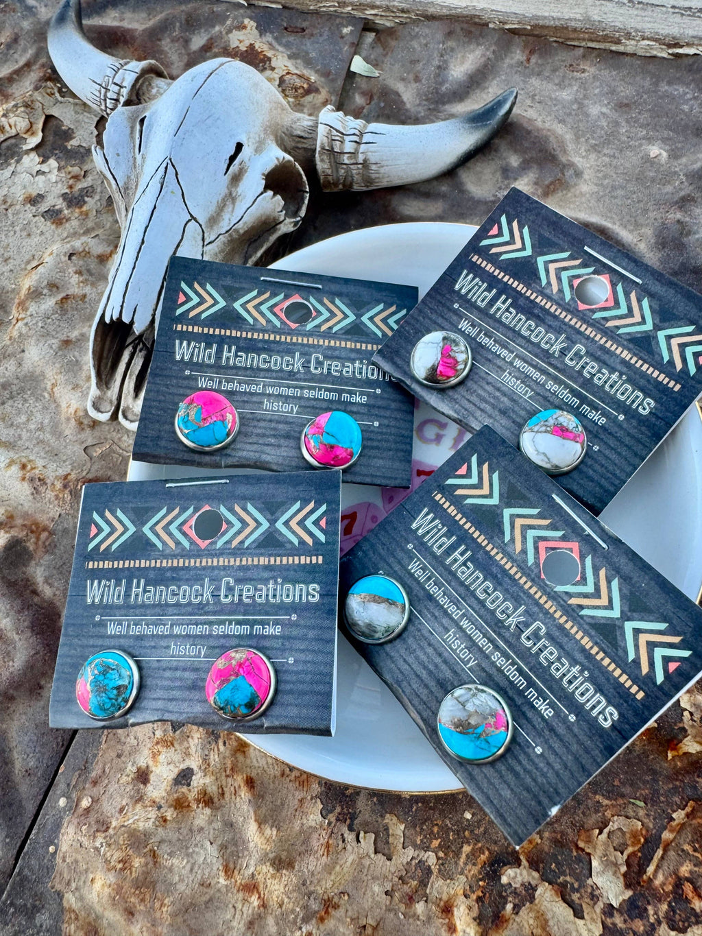 Cotton Candy Turquoise Earrings