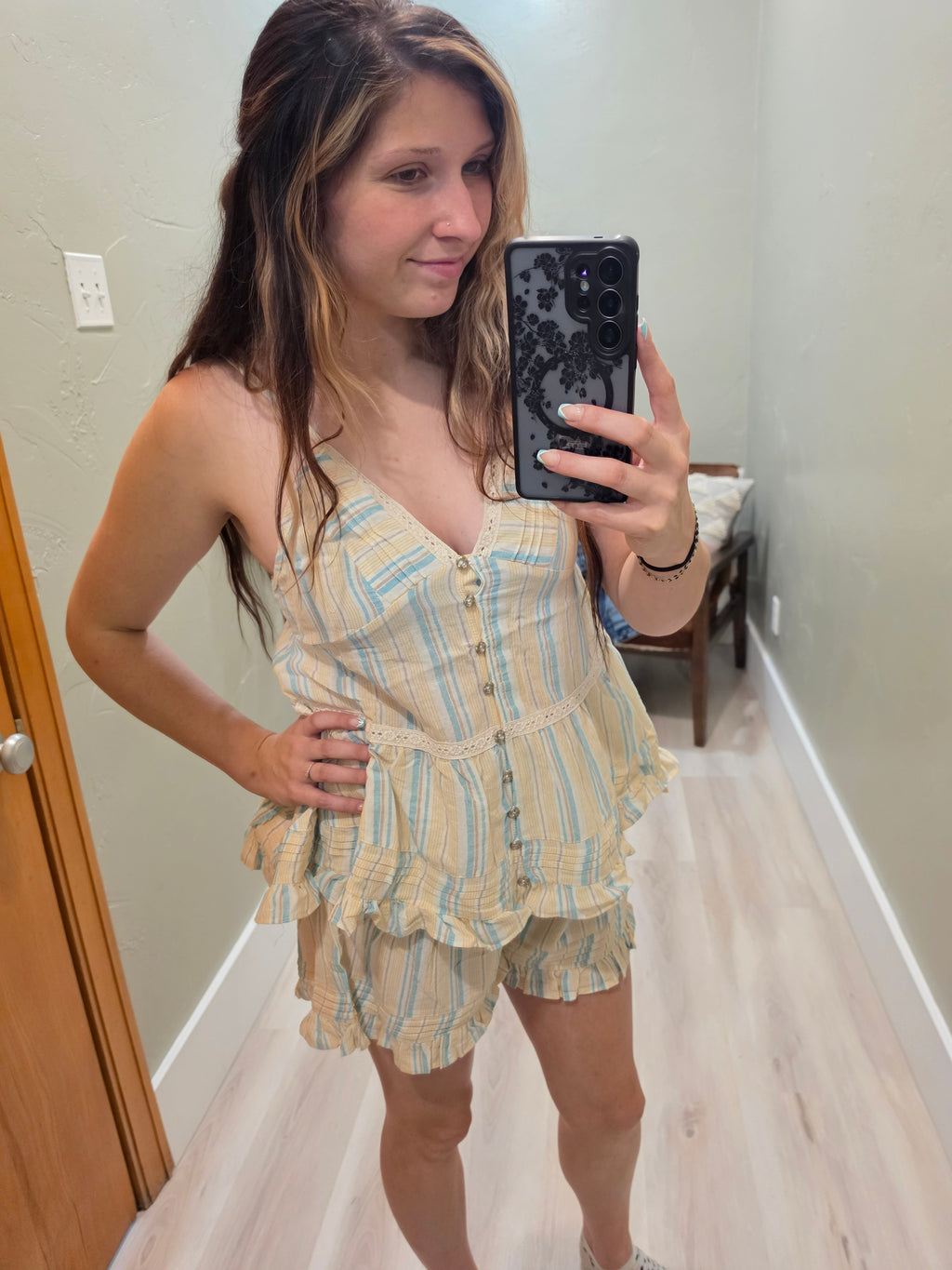 Lemon and Aqua Shorts