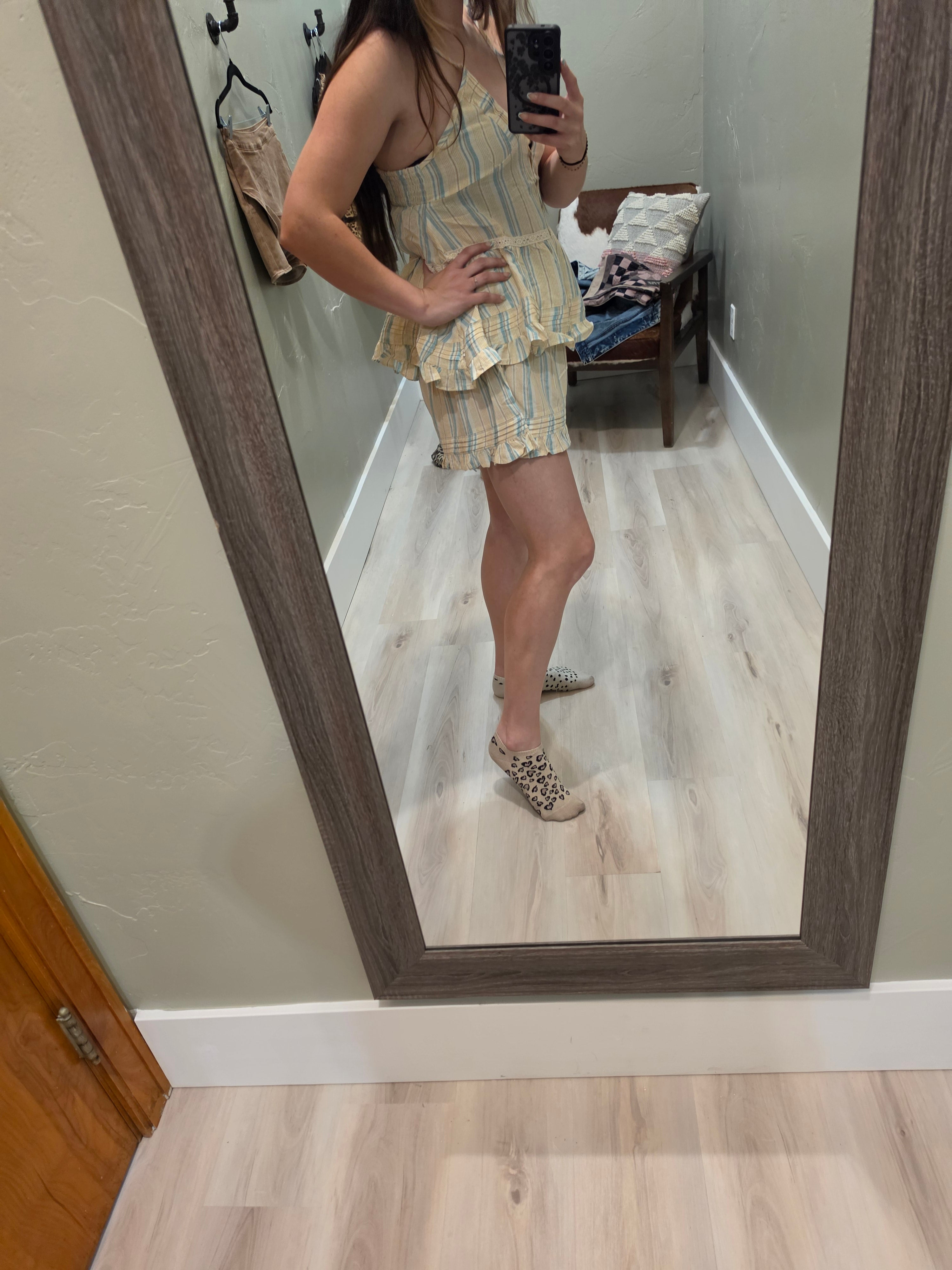 Lemon and Aqua Shorts
