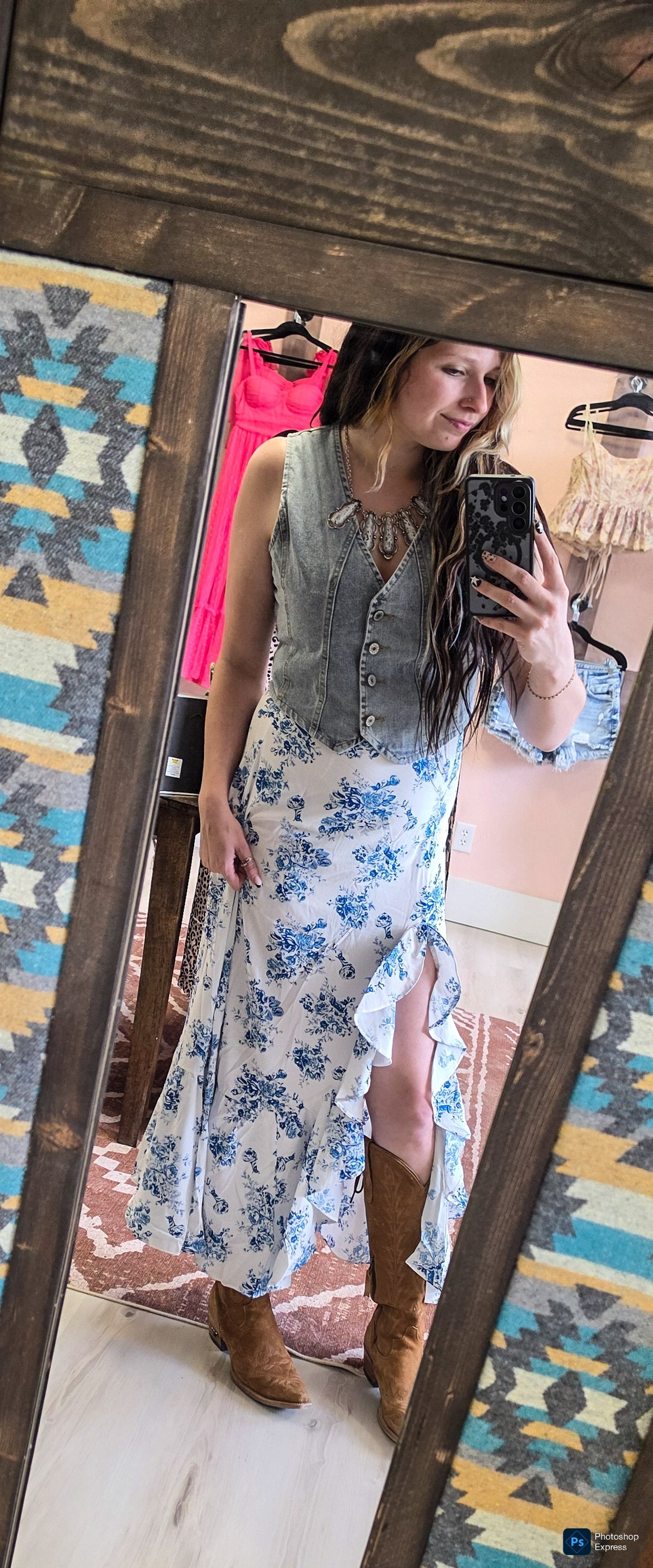 Light Wash Denim Vest