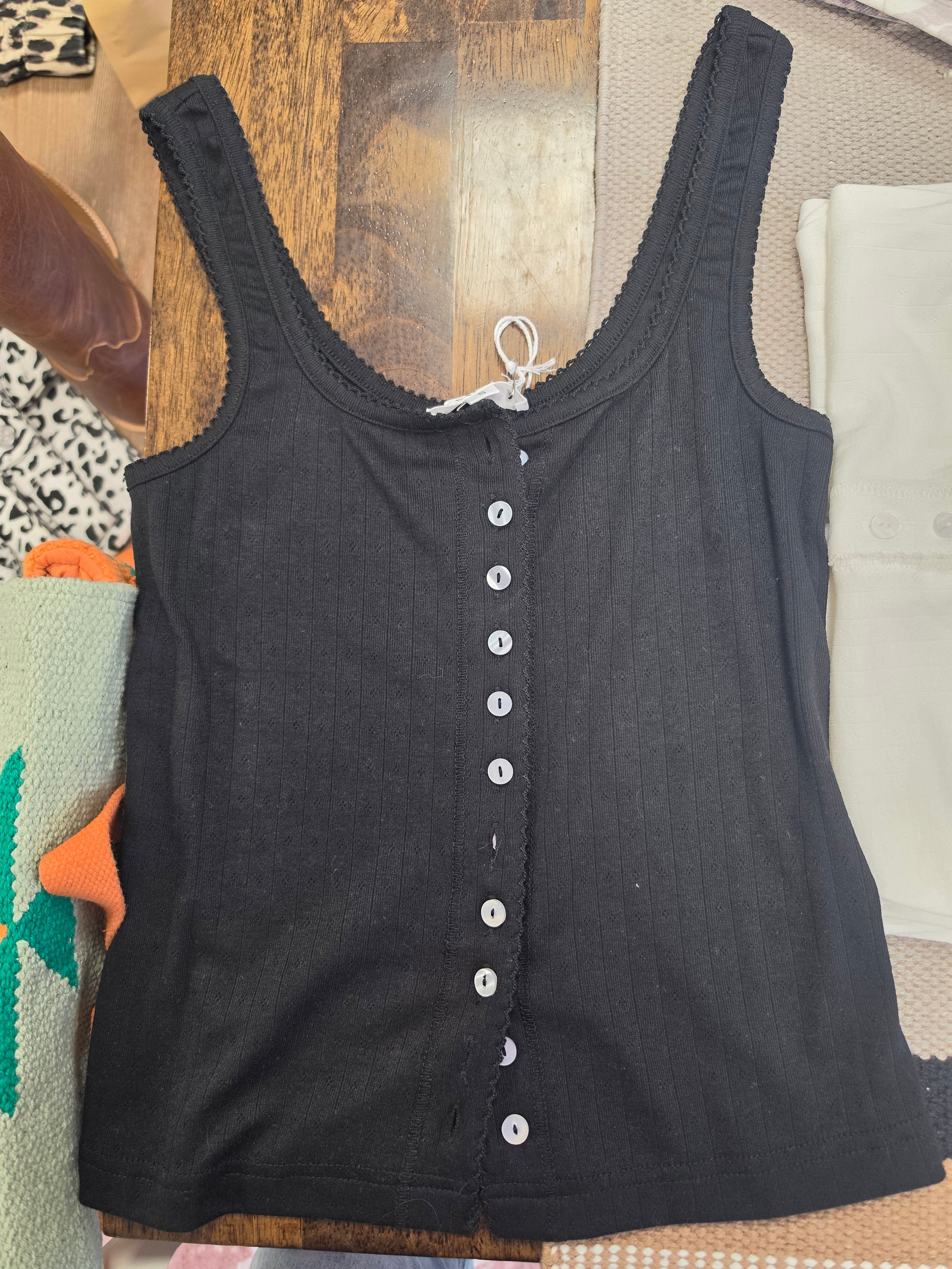 Button Front Cami Tank