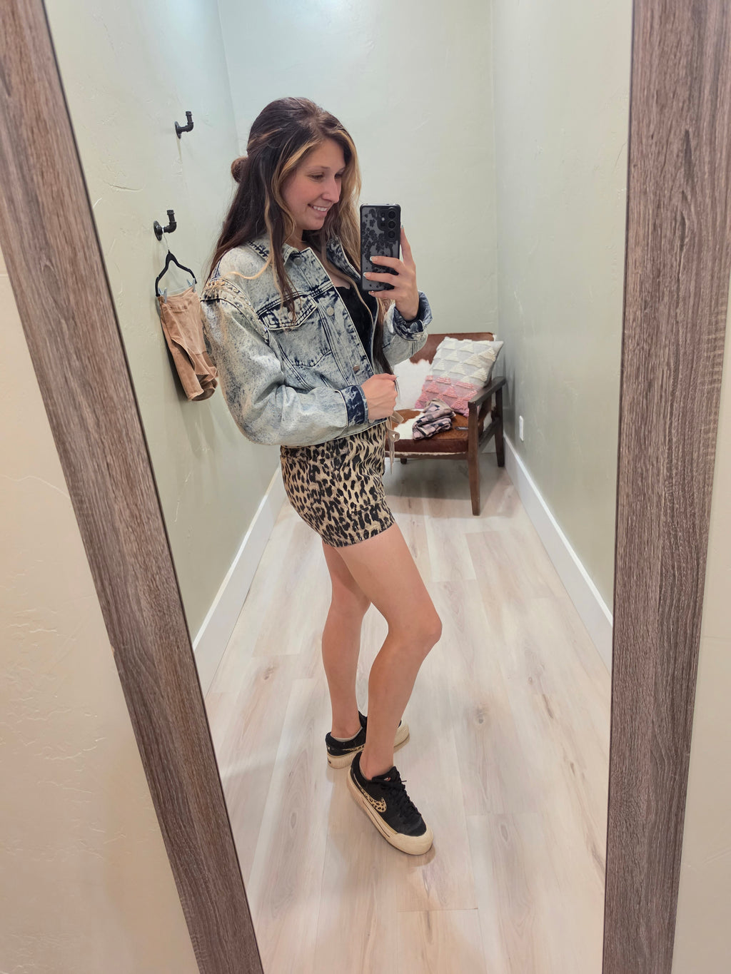 Rhinestone and Peal Denim Jacket