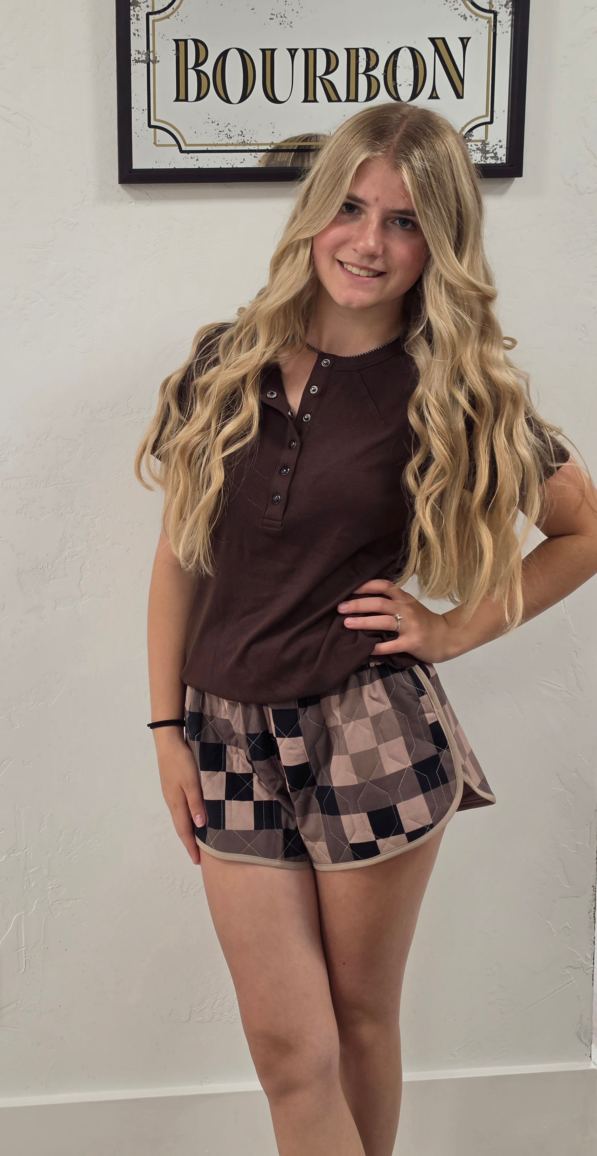 Brown Solid Tee